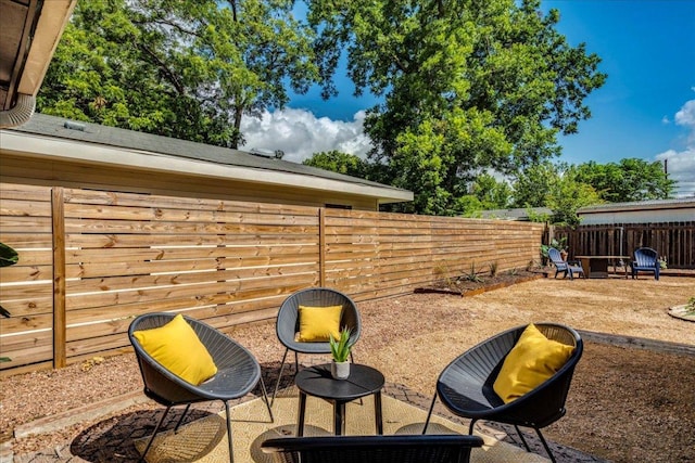 3210 Kay St, Austin, TX 78702 - fenced backyard featuring a patio area