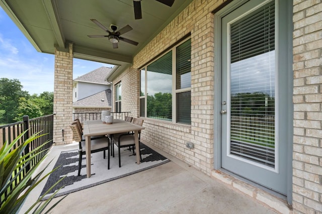 1416 Reprise Bnd, Round Rock, TX 78681 - view of patio / terrace featuring outdoor dining space and a ceiling fan