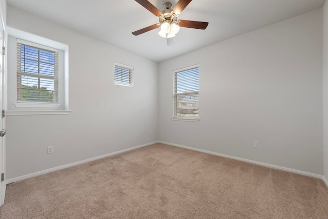 1416 Reprise Bnd, Round Rock, TX 78681 - empty room with light carpet, baseboards, and a ceiling fan
