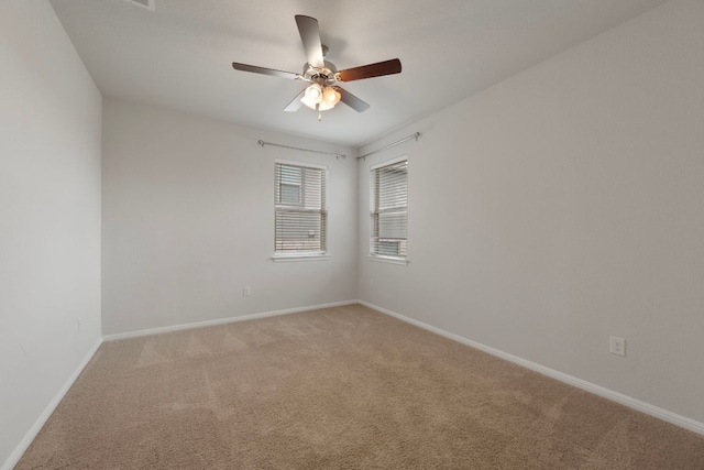1416 Reprise Bnd, Round Rock, TX 78681 - empty room with light carpet, baseboards, and a ceiling fan