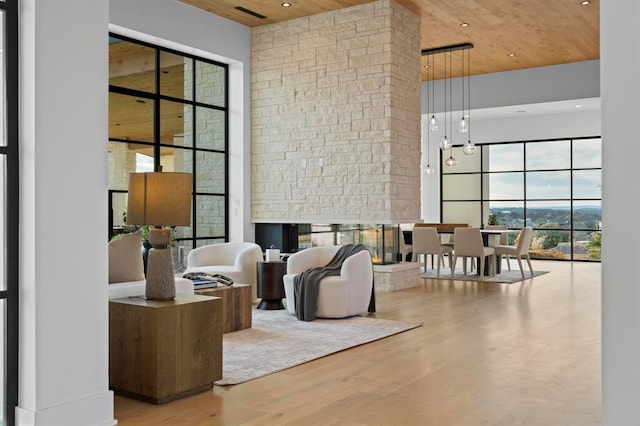 1047 Overlook Pkwy, Horseshoe Bay, TX 78657 - lobby with wooden ceiling and a high ceiling