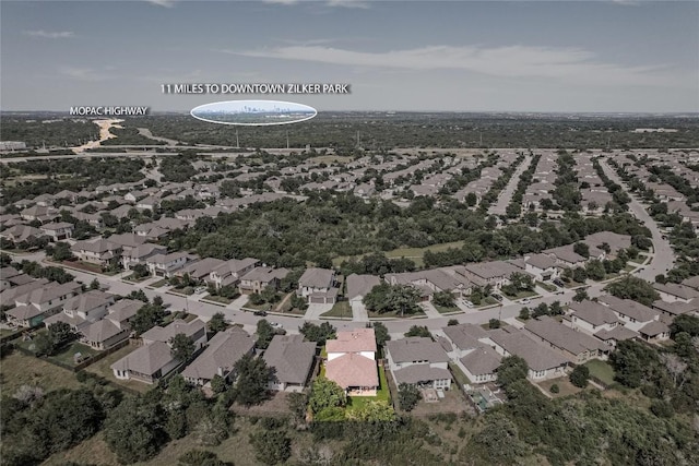 12404 Cardinal Flower Dr, Austin, TX 78739 - aerial overview of property's location with nearby suburban area