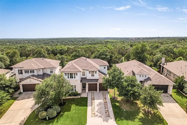 12404 Cardinal Flower Dr, Austin, TX 78739 - aerial perspective of suburban area featuring a forest