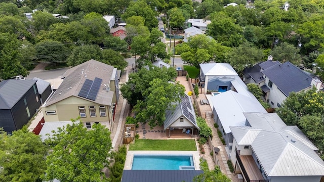 1700 S 3rd St, Austin, TX 78704 - view from above of property with a pool area