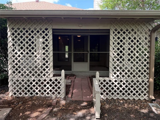 2222 Garden Gate Cir, New Braunfels, TX 78130 - back of property with a chimney and roof with shingles