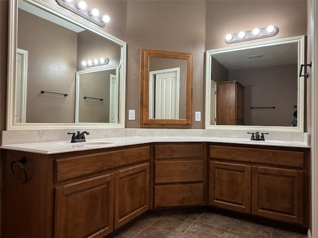 2222 Garden Gate Cir, New Braunfels, TX 78130 - full bath featuring double vanity and tile patterned flooring