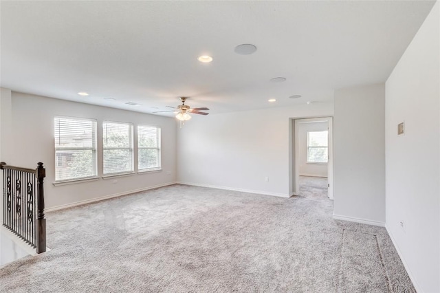 14400 Mccoy Loop, Austin, TX 78717 - unfurnished room with carpet floors, a ceiling fan, recessed lighting, and baseboards