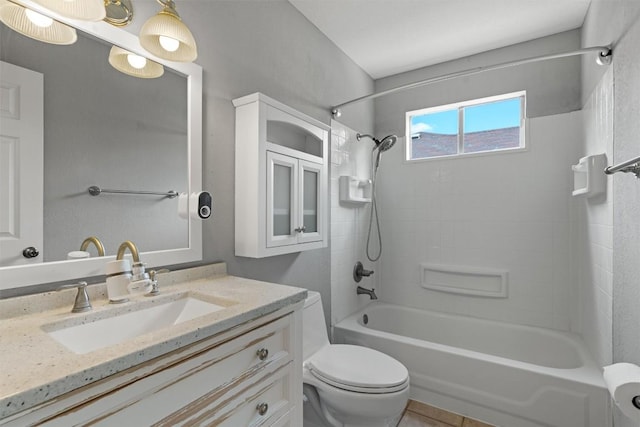 913 Dover Pass, Cedar Park, TX 78613 - bathroom featuring toilet, vanity, and bathtub / shower combination