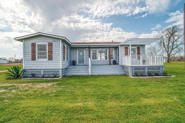 TBD-TRACT2 Rabbs Prairie Rd, La Grange, TX 78945 - back of property featuring covered porch and a yard