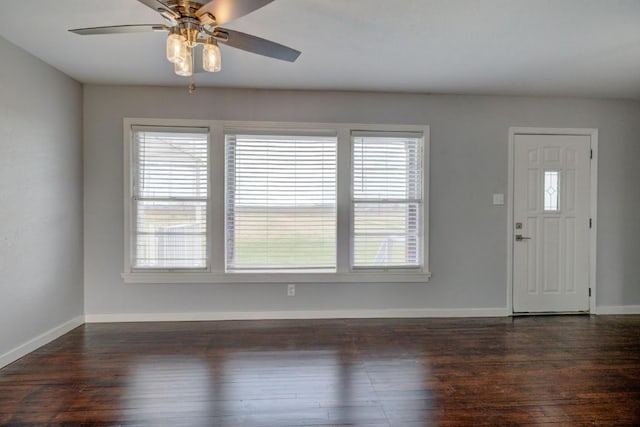 TBD-TRACT2 Rabbs Prairie Rd, La Grange, TX 78945 - entryway with wood finished floors, baseboards, and ceiling fan