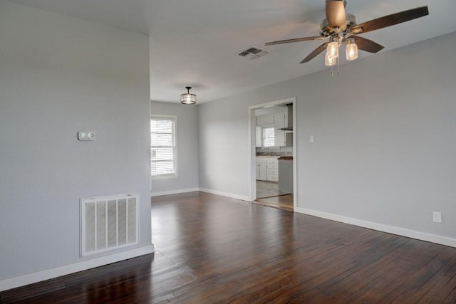 TBD-TRACT2 Rabbs Prairie Rd, La Grange, TX 78945 - spare room featuring a ceiling fan, wood finished floors, and baseboards