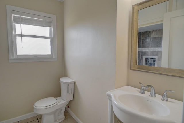 TBD-TRACT2 Rabbs Prairie Rd, La Grange, TX 78945 - bathroom featuring a sink, toilet, baseboards, and tile patterned flooring