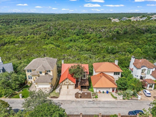 10110 Echoridge Dr, Austin, TX 78750 - aerial perspective of suburban area featuring a heavily wooded area