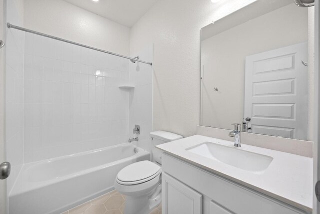 3917 Torraca Ln, Round Rock, TX 78665 - full bathroom featuring vanity, shower / bath combination, and tile patterned floors