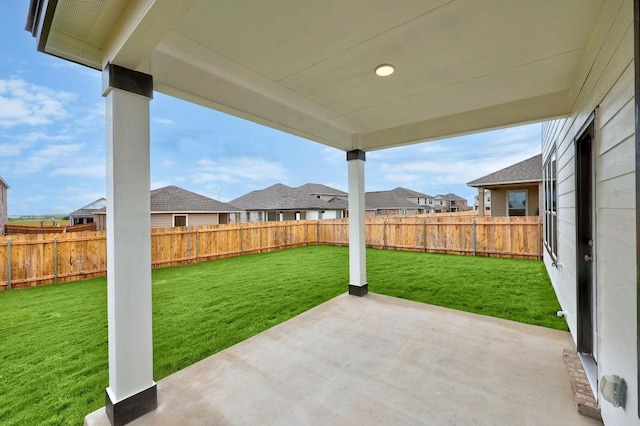 3917 Torraca Ln, Round Rock, TX 78665 - fenced backyard with a patio area and a residential view