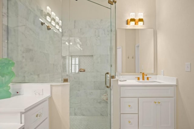 38 White Magnolia Cir, Austin, TX 78734 - full bathroom with a shower stall and vanity