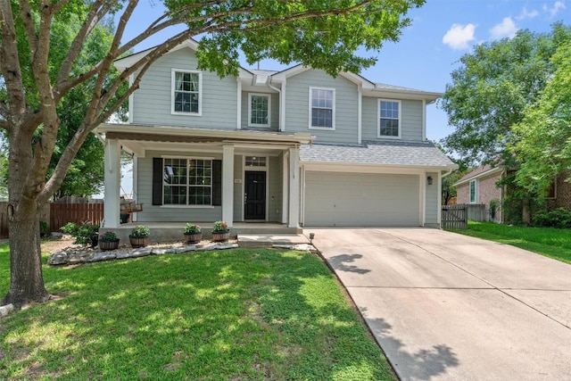 120 Spring Ct, Georgetown, TX 78633 - traditional-style house with a porch, driveway, and an attached garage