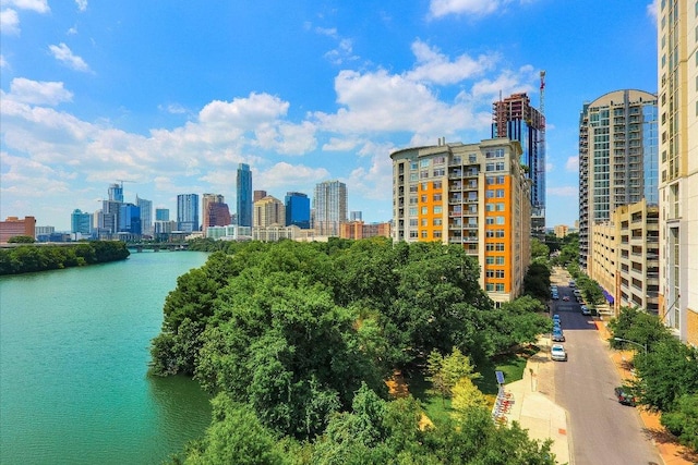 54 Rainey St Unit 617, Austin, TX 78701 - skyline view featuring a large body of water