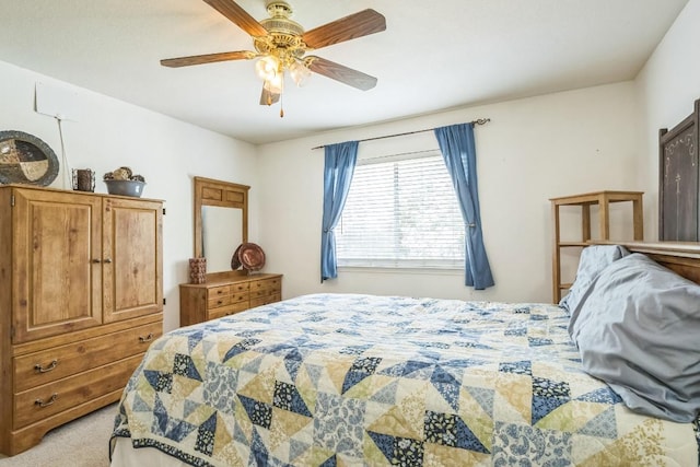 101 Cannery Cv, Leander, TX 78641 - bedroom featuring light carpet and a ceiling fan