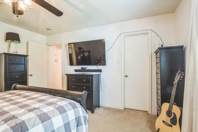 101 Cannery Cv, Leander, TX 78641 - bedroom featuring light carpet and ceiling fan