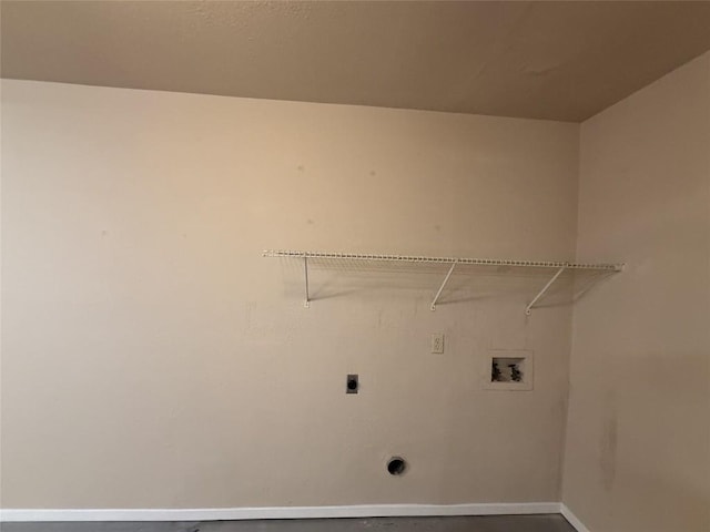 905 Rolling Green Dr, Round Rock, TX 78664 - laundry room with hookup for an electric dryer, washer hookup, and baseboards