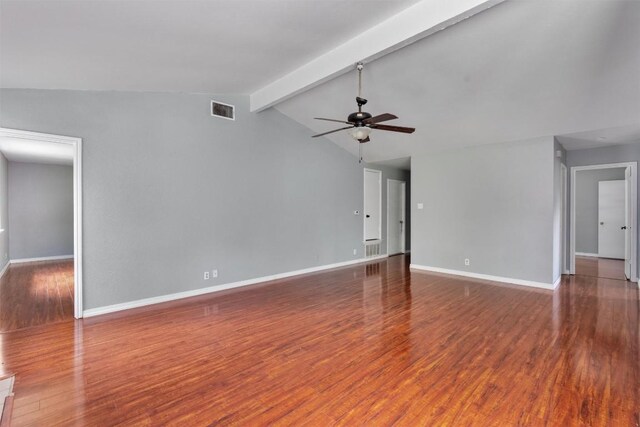 1806 Krizan Ave, Austin, TX 78727 - unfurnished living room featuring a ceiling fan, wood finished floors, and baseboards