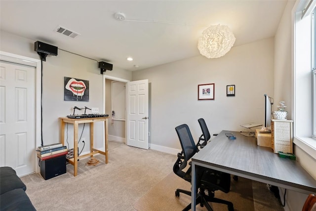 935 La Posada Dr Unit 243, Austin, TX 78752 - office area featuring light colored carpet and recessed lighting