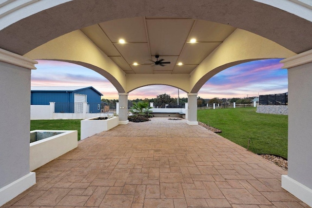 129 Cedar Dr, Horseshoe Bay, TX 78657 - view of patio / terrace featuring a ceiling fan