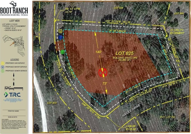 30 Sutton Dr, Fredericksburg, TX 78624 - map of property location featuring property boundaries highlighted