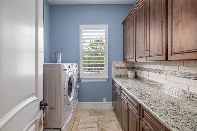 700 Zen Gardens Ter, Austin, TX 78732 - laundry area with washing machine and dryer and cabinet space