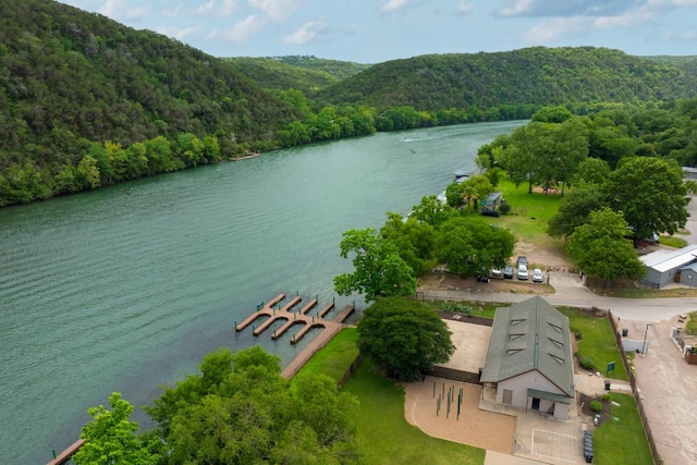 700 Zen Gardens Ter, Austin, TX 78732 - drone / aerial view of a forest and a nearby body of water