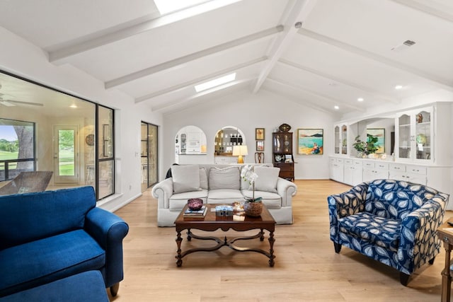 618 Hi Stirrup, Horseshoe Bay, TX 78657 - living room featuring light wood-type flooring, recessed lighting, and ceiling fan