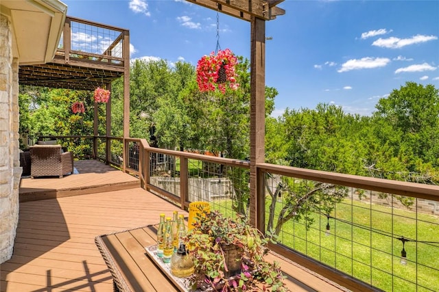 3437 Mulberry Creek Dr, Austin, TX 78732 - view of wooden terrace