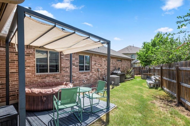 2313 Jake Pickle Pass, Leander, TX 78641 - fenced backyard featuring a deck