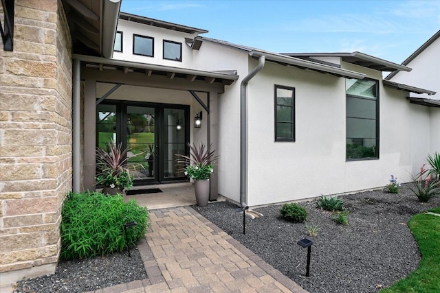 416 Kayak Way Unit 1, Austin, TX 78738 - entrance to property with stucco siding and french doors