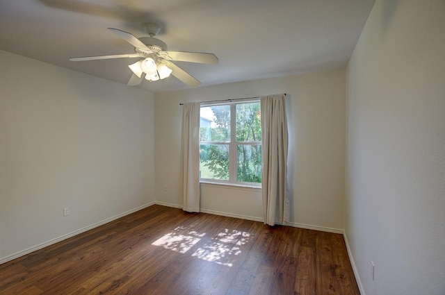 77 Jan Ln, Georgetown, TX 78626 - spare room with wood-type flooring and a ceiling fan