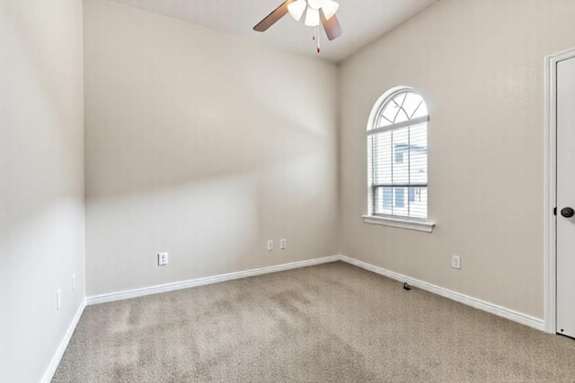 2034 Falling Leaf Ln, Harker Heights, TX 76548 - unfurnished room with carpet floors, a ceiling fan, and baseboards