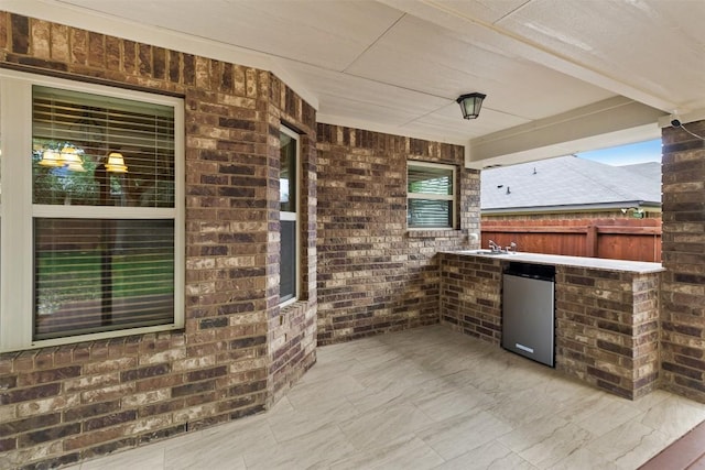 2034 Falling Leaf Ln, Harker Heights, TX 76548 - view of patio / terrace featuring an outdoor kitchen and exterior bar