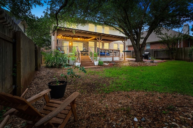 15150 Galena Dr, Austin, TX 78717 - view of yard featuring a deck and stairs