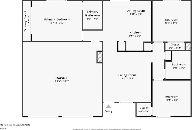 410 Blueberry Hl, Austin, TX 78745 - view of home floor plan