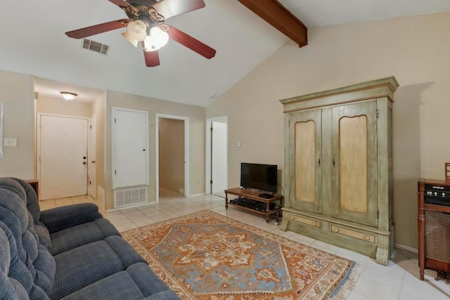 4802 Peach Grove Ct, Austin, TX 78744 - living room featuring light tile patterned floors and a ceiling fan