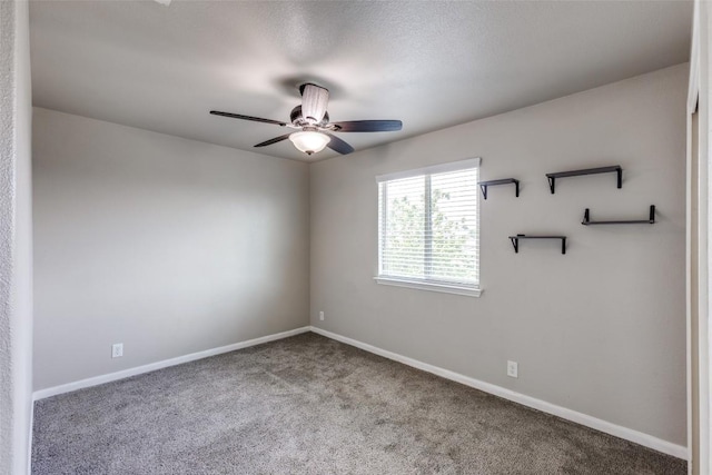 12510 Stoneridge Gap Ln, Manor, TX 78653 - unfurnished room with a ceiling fan, carpet floors, and baseboards
