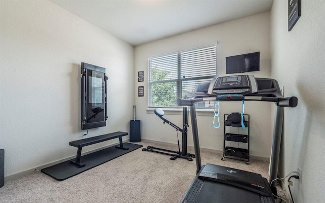 4701 Tully Dr, Pflugerville, TX 78660 - workout area with carpet flooring and baseboards