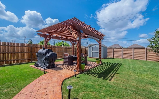 4701 Tully Dr, Pflugerville, TX 78660 - view of yard with a pergola and a patio area