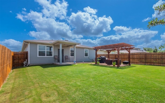 4701 Tully Dr, Pflugerville, TX 78660 - back of house featuring a pergola and a patio