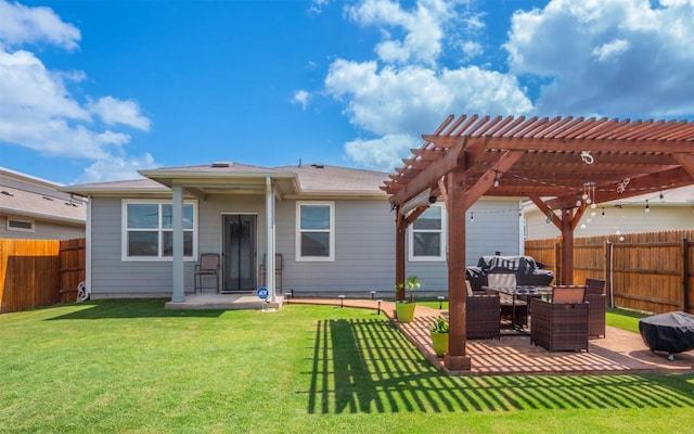 4701 Tully Dr, Pflugerville, TX 78660 - back of house featuring a pergola and a patio area