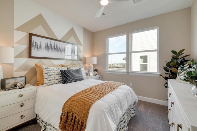 17112 Vernal Rd, Manor, TX 78653 - bedroom featuring dark colored carpet and baseboards