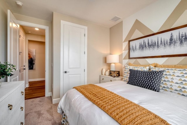 17112 Vernal Rd, Manor, TX 78653 - bedroom with light colored carpet, baseboards, and recessed lighting