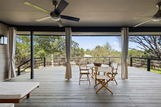 105 Palos Verdes Dr, Lakeway, TX 78734 - deck featuring a ceiling fan