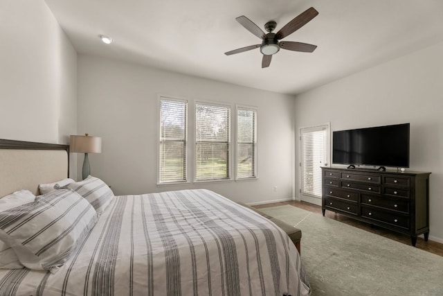 9300 N Madrone Trl, Austin, TX 78737 - bedroom featuring baseboards and ceiling fan